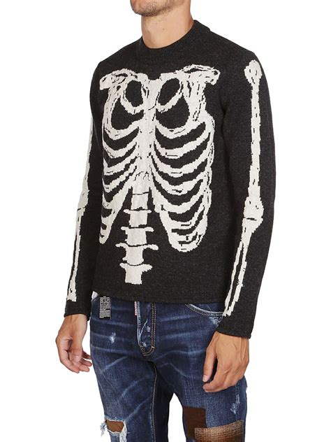 skeleton shirt ysl|Yves Saint Laurent Skeleton Sweater .